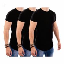 kit 3 Camisas Camisetas Blusas Masculino Long Line Oversized Swag Excelente