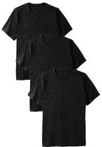 Kit 3 Camisas Camisetas Masculina Slim Fit Plus Size Gola V