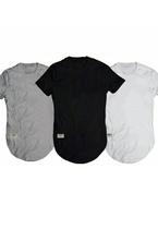Kit 3 Camisas Longline Preta, Branca e Cinza 100% Algodao 30.1 Di Nuevo