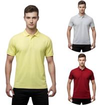 Kit 3 Camisas Masculina Gola Polo Piquet
