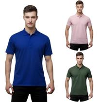 Kit 3 Camisas Masculina Gola Polo Piquet