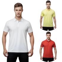 Kit 3 Camisas Masculina Gola Polo Piquet