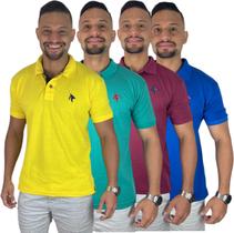 Kit 3 camisas masculina gola polo piquet oferta