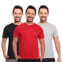 Kit 3 Camisas Masculina Manga Curta Dry Fit Proteção Uv