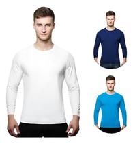 Kit 3 Camisas Masculina Manga Longa Malha Fria