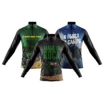 Kit 3 Camisas Masculinas Agro Proteção Solar Blusa Manga Longa Kit 3 Camisas Masculinas Agro Proteção Solar Blusa Manga Longa