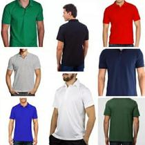 Kit 3 Camisas Polo Camisetas Masculinas Lisa Básica Piquet - Abafarto