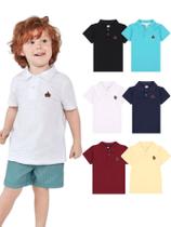 Kit 3 Camisas Polo Menino bebê Sortidas Infantil Estilo Casual de algodão kit de camisas polo