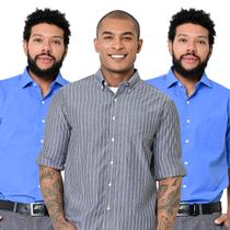 Kit 3 Camisas Social Masculina Variadas Manga Longa Camisaria Colombo