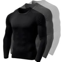 Kit 3 Camisas Térmicas com Proteção UV 50