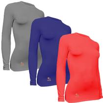 Kit 3 Camisas Térmicas Feminino Stigli Pro Proteção Solar FPU 50 Manga Longa Colorful B Kit 3 Camisas Térmicas Feminino Stigli Pro Proteção Solar FPU 50 Manga Longa Colorful B