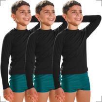 Kit 3 Camisas Térmicas Infantil Menino e Menina Tecido Geladinho Uv 2 a 14 Anos Idade Juvenil Proteção Solar Praia Piscina Manga Longa Comprida Kit 3 Camisas Térmicas Infantil Menino e Menina Tecido Geladinho Uv 2 a 14 Anos Idade Juvenil Proteção Solar Praia Piscina Manga Longa Comprida