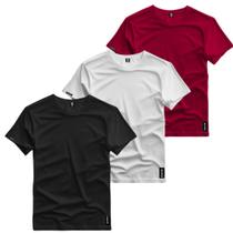 Kit 3 Camiseta Algodão Lisa Unissex Reforçada Malha Premium Básica Imperdível