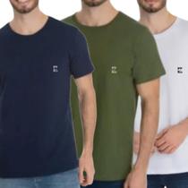 Kit 3 Camiseta Básica Masculina Algodão Premium Egípcio