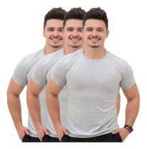 Kit 3 Camiseta Básica Masculina Lisas Manga Curta Casual