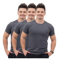 Kit 3 Camiseta Básica Masculina Lisas Manga Curta Casual