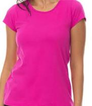 Kit 3 Camiseta Básica T-shirt Malha Fria (PV) Baby Look Feminina Lisa