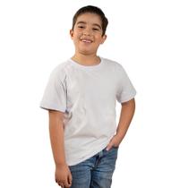 KIT 3 Camiseta Branca Infantil Básica 100% Algodão Menino Menina