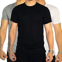 Kit 3 Camiseta Dry Fit Masculina Poliéster Treino Academia Corrida Esportes