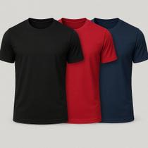 Kit 3 Camiseta Dry Fit Masculina Poliéster Treino Academia Corrida Esportes Kit 3 Camiseta Dry Fit Masculina Poliéster Treino Academia Corrida Esportes