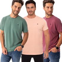 Kit 3 Camiseta Estonada Premium Masculina Algodão Macio Reforço de Ombro a Ombro Kit 3 Camiseta Estonada Premium Masculina Algodão Macio Reforço de Ombro a Ombro
