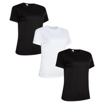 Kit 3 Camiseta Feminina Dry Fit Academia Fitness Esportiva