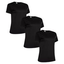 Kit 3 Camiseta Feminina Dry Fit Academia Fitness Esportiva - LMP Confecções