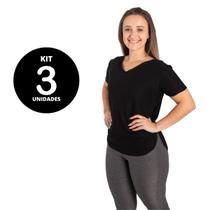 Kit 3 Camiseta Feminina Tapa Bumbum Para Academia Treino fit - D'bellus