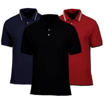Kit 3 Camiseta Gola Polo Masculina