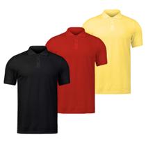 Kit 3 Camiseta Gola Polo Masculino Do P Ao G3