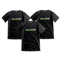 Kit 3 Camiseta Jiu Jitsu Brasil Infantil Algodão Várias Cores
