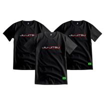 Kit 3 Camiseta Jiu Jitsu Infantil 100% Algodão Várias Cores