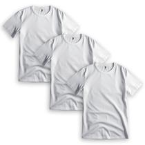 Kit 3 Camiseta Lisa Malha 100% Algodão Premium Unissex