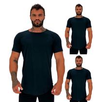 Kit 3 Camiseta Longline MXD Conceito Slim Cores Básicas e Mescladas Lisas