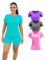 Kit 3 Camiseta Manga Curta Dryfit Fitness Academia Cores Sortidas Kit 3 Camiseta Manga Curta Dryfit Fitness Academia Cores Sortidas