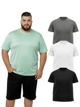 Kit 3 Camiseta Manga Curta Masculina Dryfit Fitness Plus Size Cor:ColoridoTamanho:G3 Kit 3 Camiseta Manga Curta Masculina Dryfit Fitness Plus Size Cor:ColoridoTamanho:G3