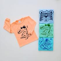 Kit 3 Camiseta Manga Longa Frio Menina Menino Criança Algodão - Mefessoni
