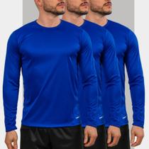 Kit 3 Camiseta Manga Longa Masculina Proteção SolarUV50+ DryFit para Atividades Físicas ao Ar Livre Kit 3 Camiseta Manga Longa Masculina Proteção SolarUV50+ DryFit para Atividades Físicas ao Ar Livre
