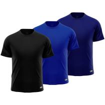 Kit 3 Camiseta Masculina Lisa Proteção UV +50 Segunda Pele Térmica Várias Cores MXC BRASIL Kit 3 Camiseta Masculina Lisa Proteção UV +50 Segunda Pele Térmica Várias Cores MXC BRASIL
