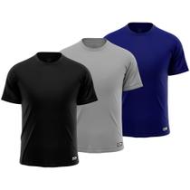 Kit 3 Camiseta Masculina Lisa Proteção UV +50 Segunda Pele Térmica Várias Cores MXC BRASIL Kit 3 Camiseta Masculina Lisa Proteção UV +50 Segunda Pele Térmica Várias Cores MXC BRASIL