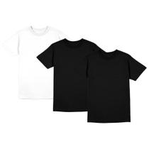 Kit 3 Camiseta Masculina Poliéster Com Toque de Algodão Camisa Blusa Treino Academia Tshrt Esporte Camisetas