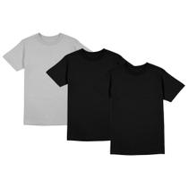 Kit 3 Camiseta Masculina Poliéster Com Toque de Algodão Camisa Blusa Treino Academia Tshrt Esporte Camisetas