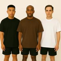 Kit 3 Camiseta Oversized Camisa Manga Longa Masculina Lisa Diversas cores Kit 3 Camiseta Oversized Camisa Manga Longa Masculina Lisa Diversas cores