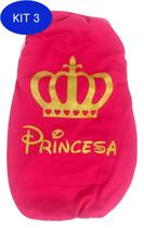 Kit 3 Camiseta Para Cães Estampa Das Princesas Cor Rosa