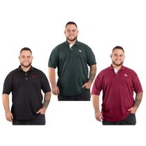 Kit 3 camiseta polo masculina tamanho especial direto da fabrica premium