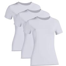 Kit 3 Camiseta Proteção Solar Feminina Manga Curta Uv50+ 3 Brancas