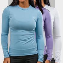 Kit 3 Camiseta Proteção Uv 50+ Manga Longa Treino Kit 3 Camiseta Proteção Uv 50+ Manga Longa Treino