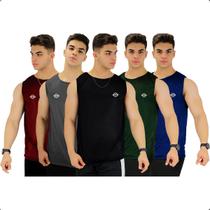 Kit 3 Camiseta Regata Masculina Academia Dry Fit Premium