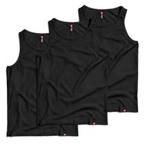 Kit 3 Camiseta Regata Masculina Básica 100% Algodão Branca