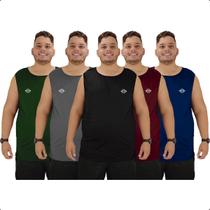 Kit 3 Camiseta Regata Masculina Dry Fit Plus Size Premium Kit 3 Camiseta Regata Masculina Dry Fit Plus Size Premium